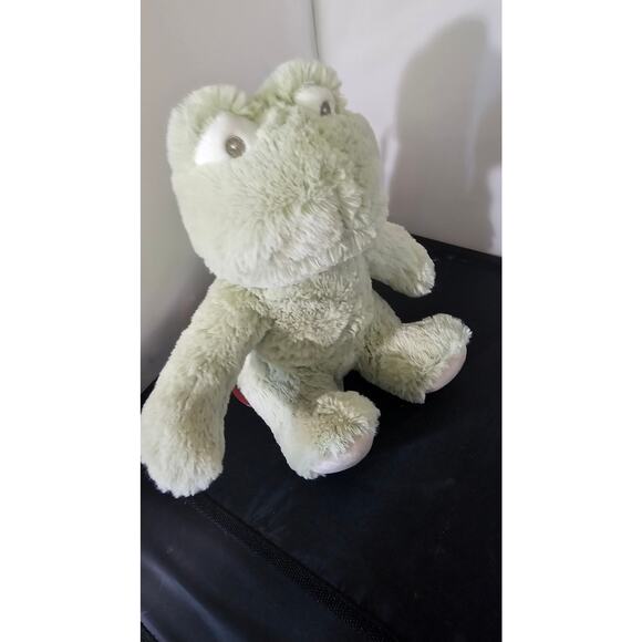 Silver One Green Frog Plush 11" Sewn Eyes Stuffed Animal 999 - Picture 5 of 5
